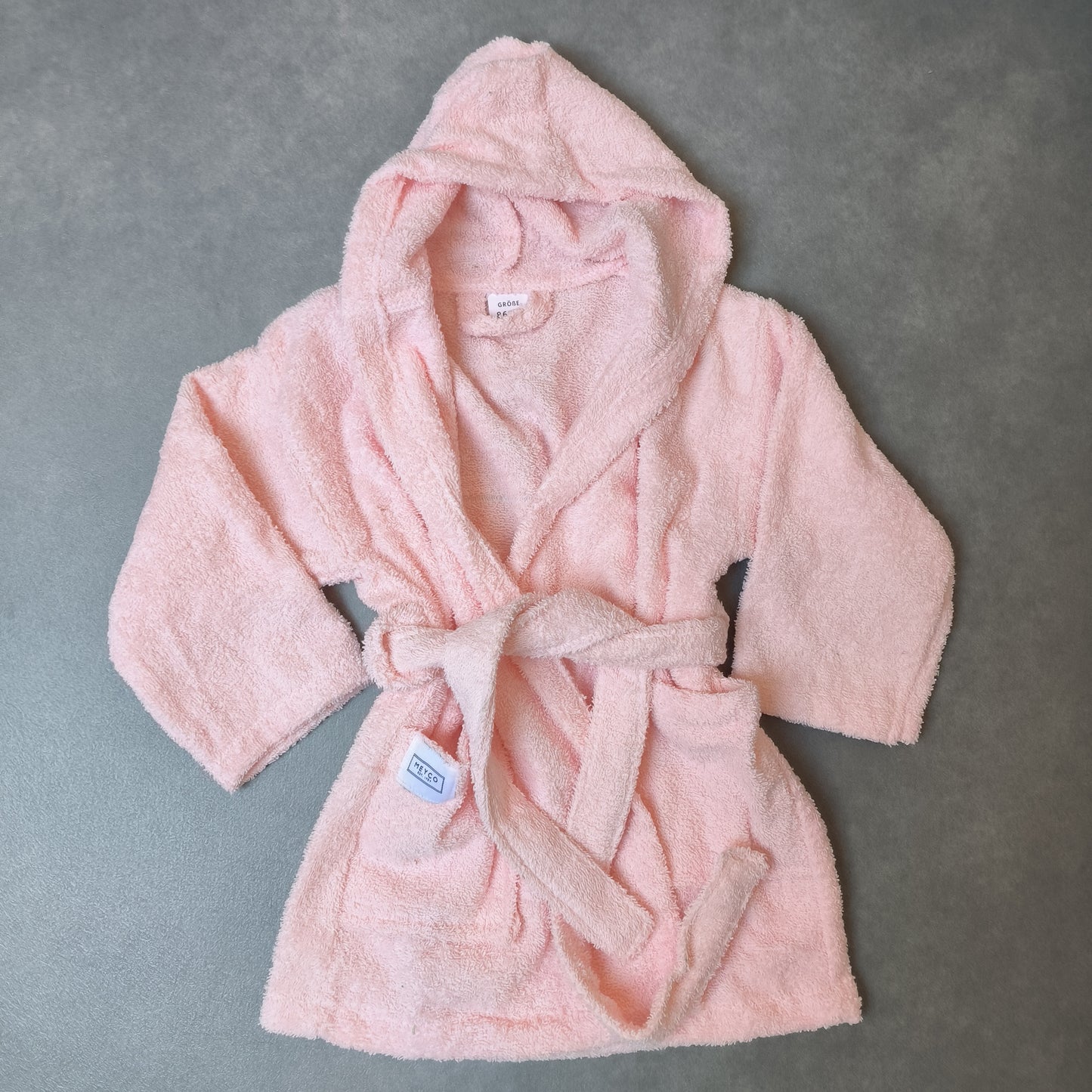 Badjasje lichtroze maat 86/92