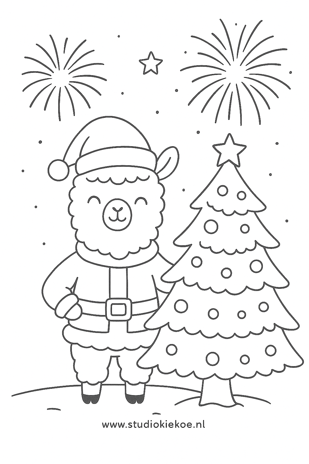 Gratis Kerstkleurplaat