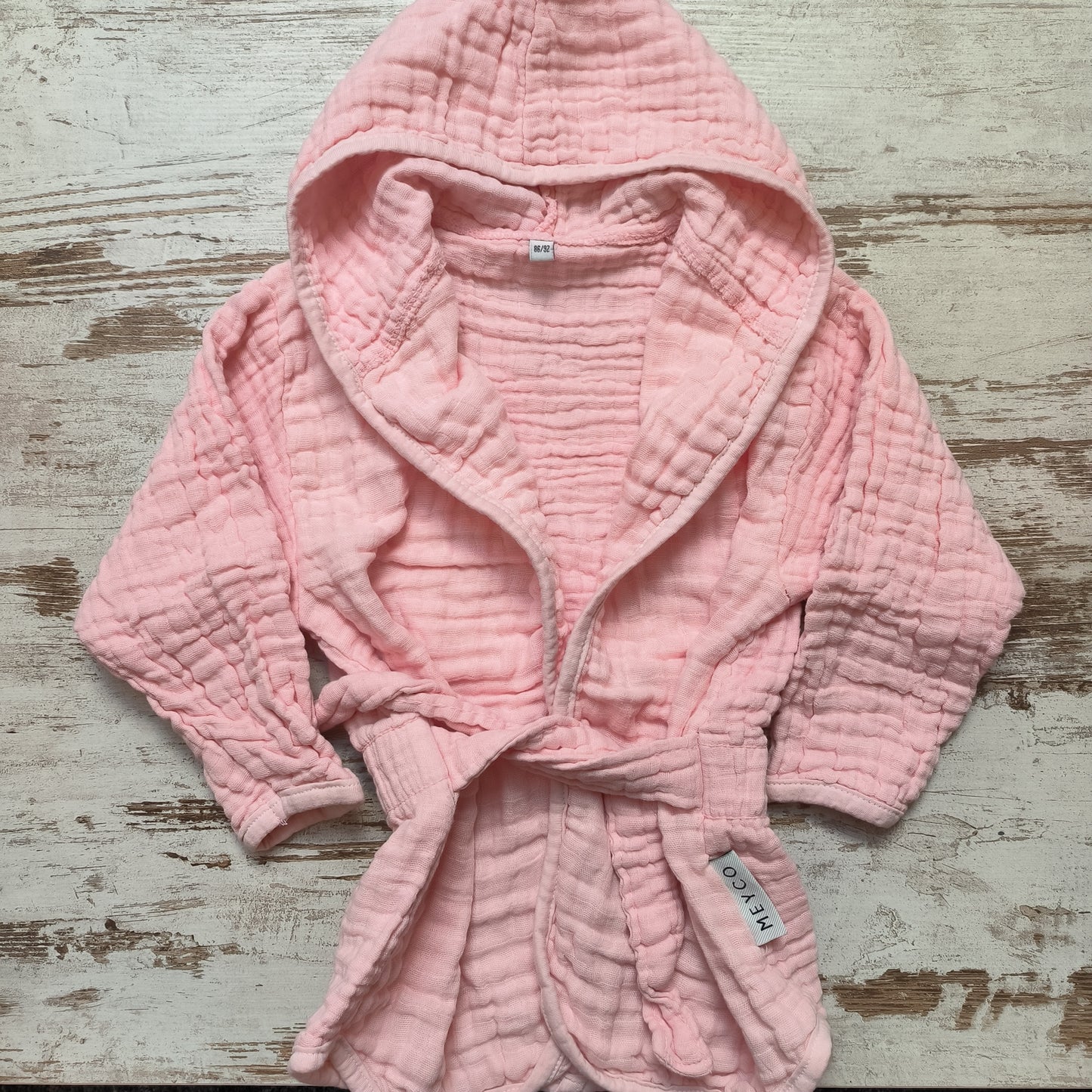 Badjasje hydrofiel roze 86/92