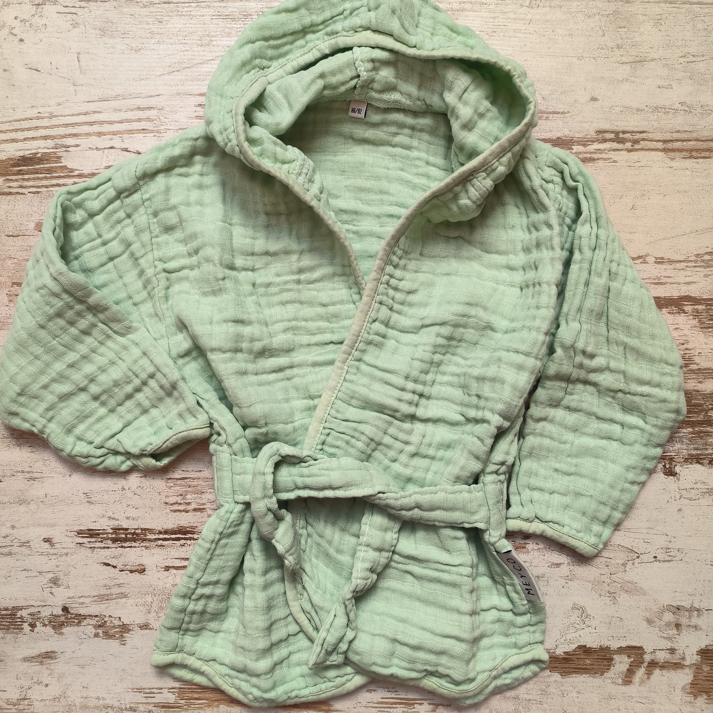 Badjasje hydrofiel groen 86/92