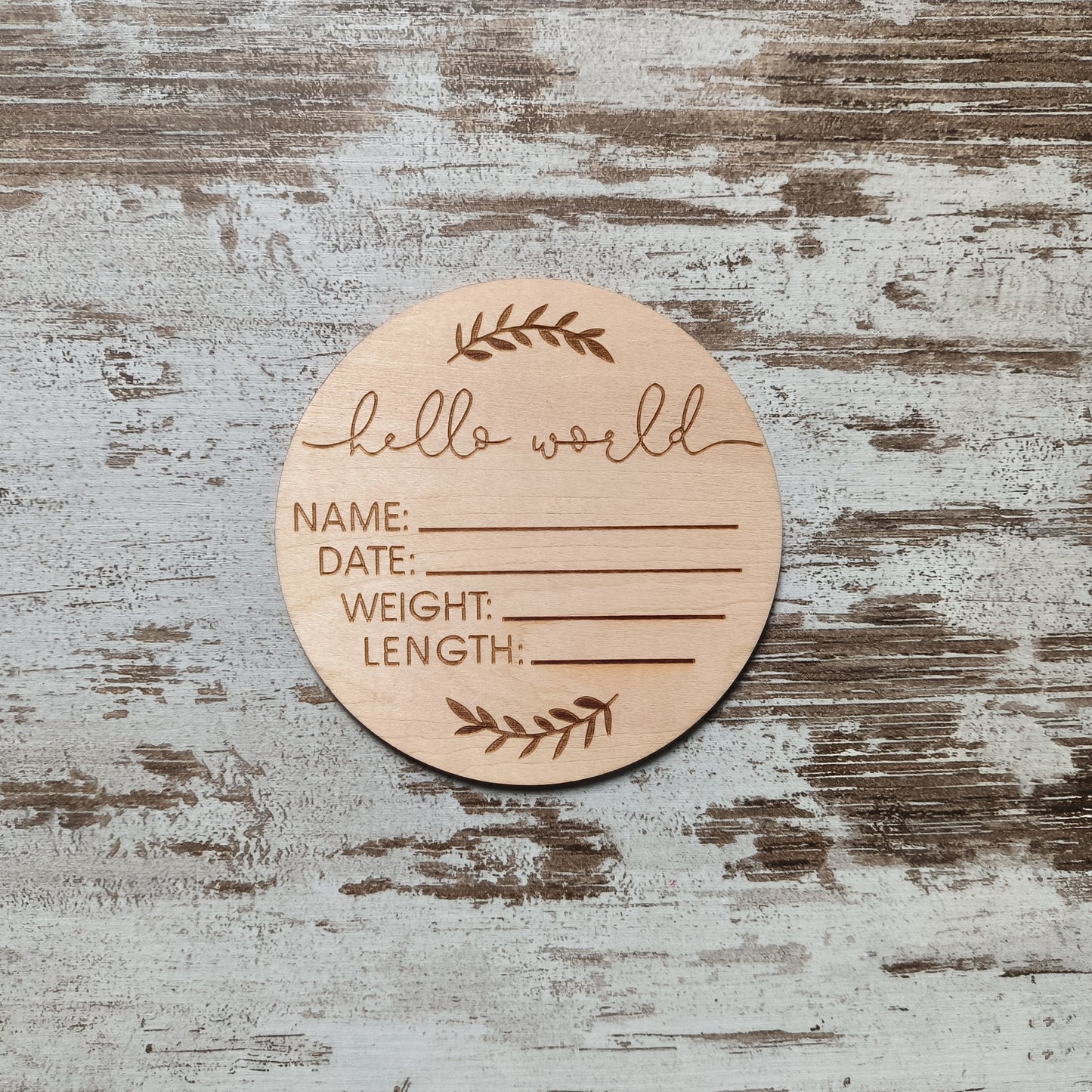 Aankondigingsbordje geboorte