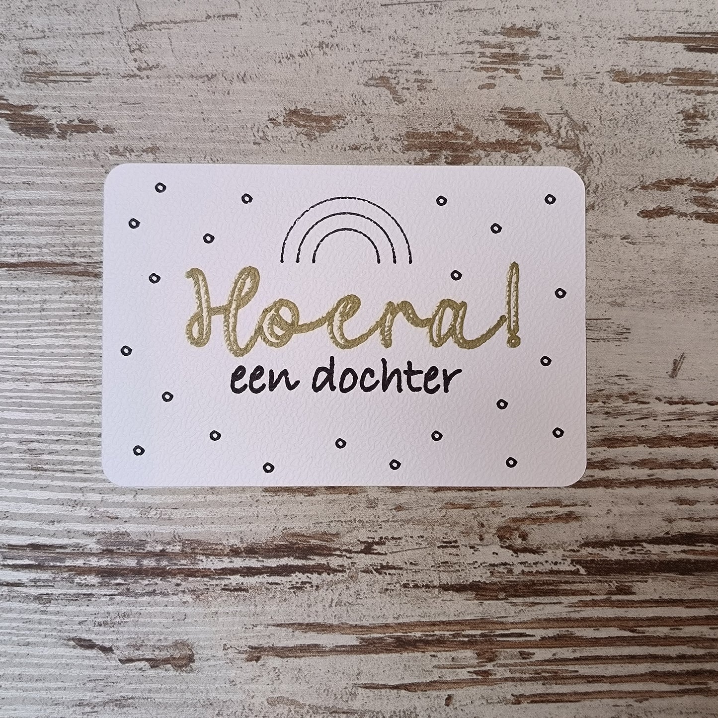 Kaartje "Hoera een dochter"