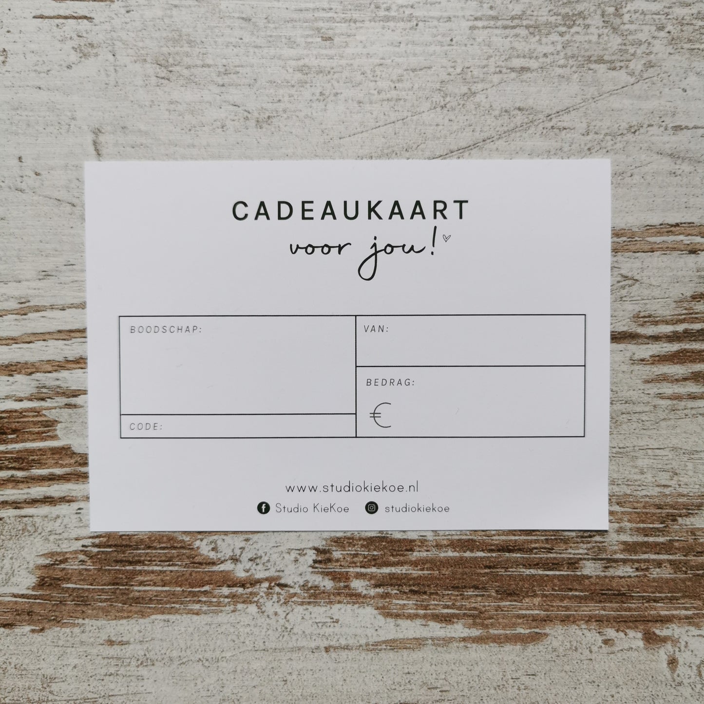 Cadeaubon €17,50,-