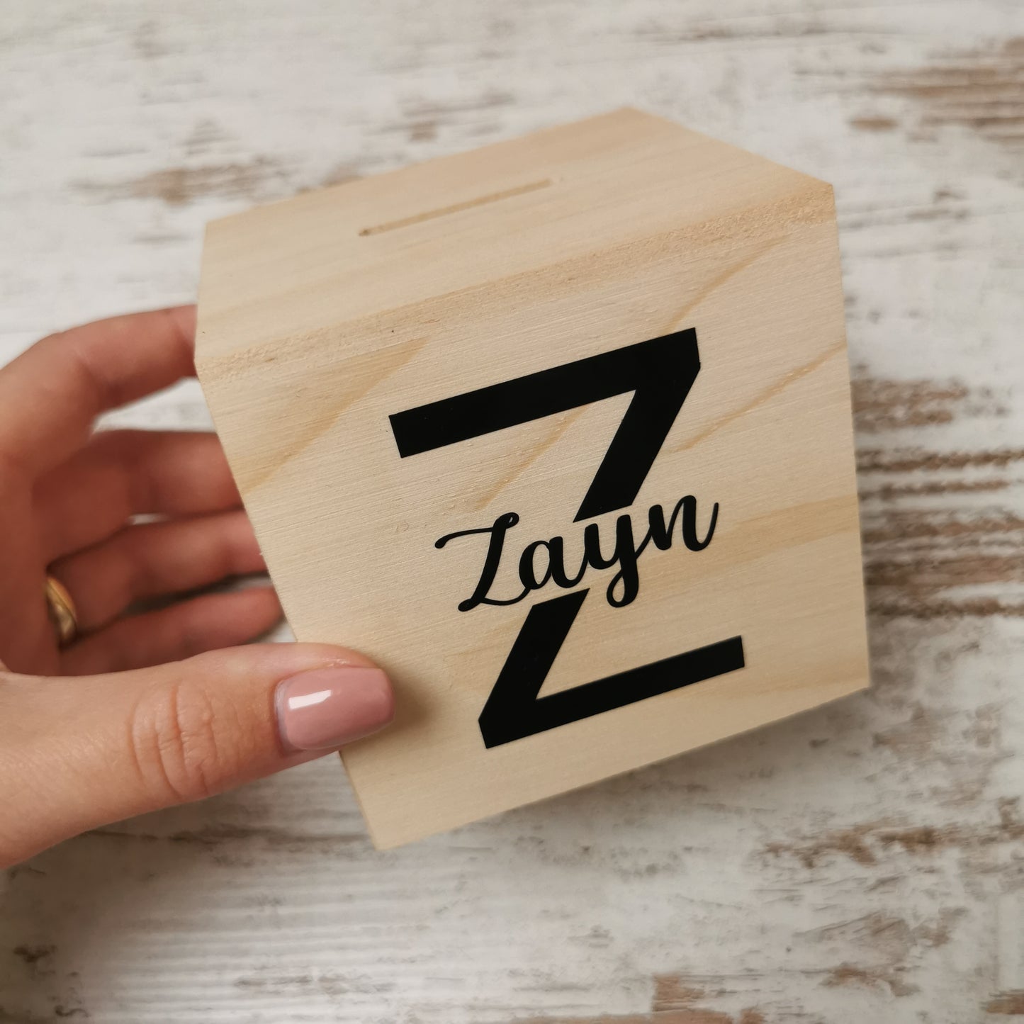 Zelf samenstellen - spaarpot met naam