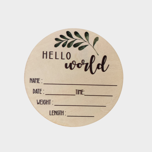 Aankondigingsbordje geboorte