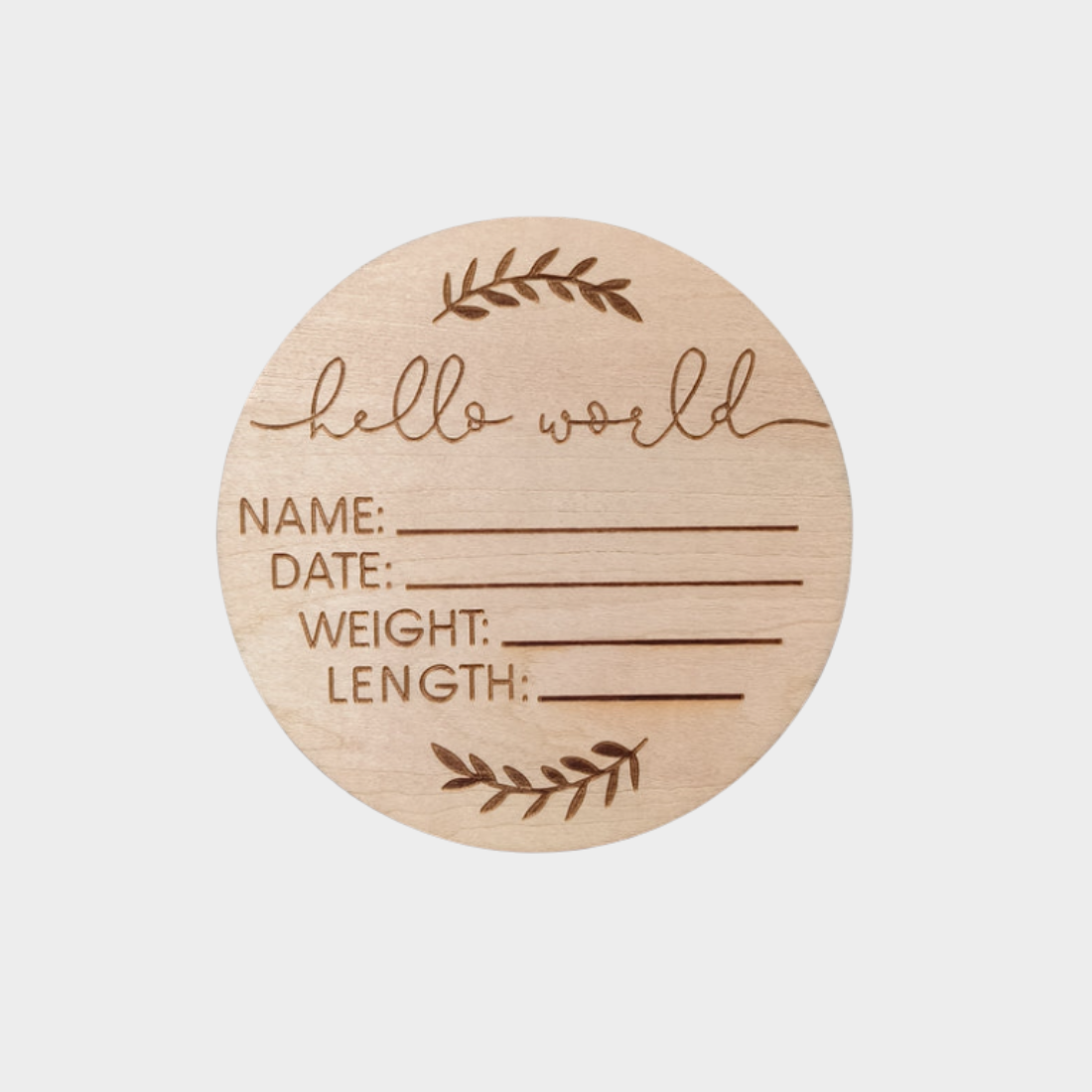 Aankondigingsbordje geboorte