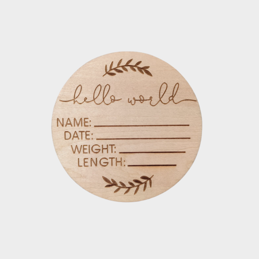 Aankondigingsbordje geboorte