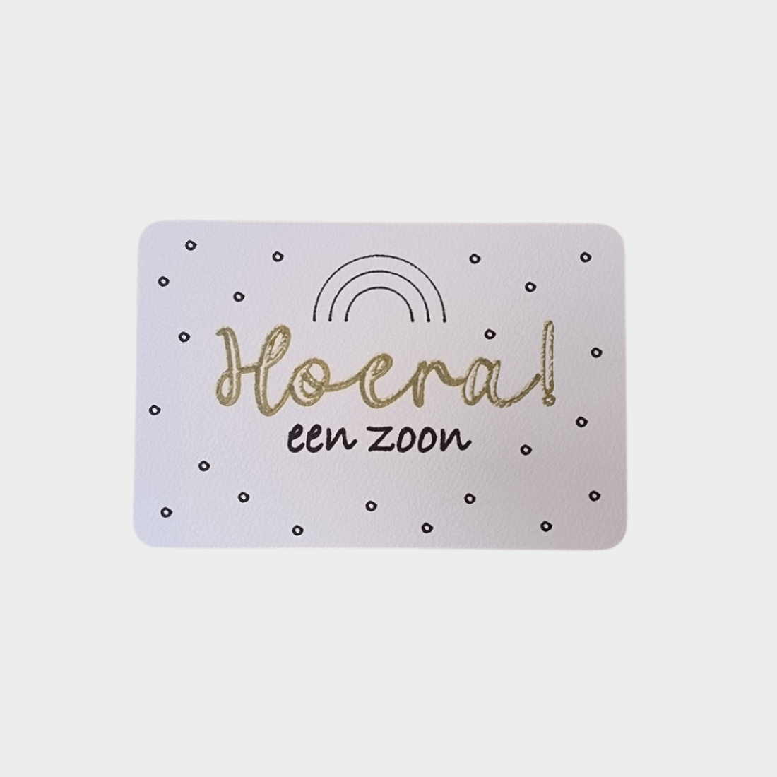 Kaartje "Hoera een zoon"